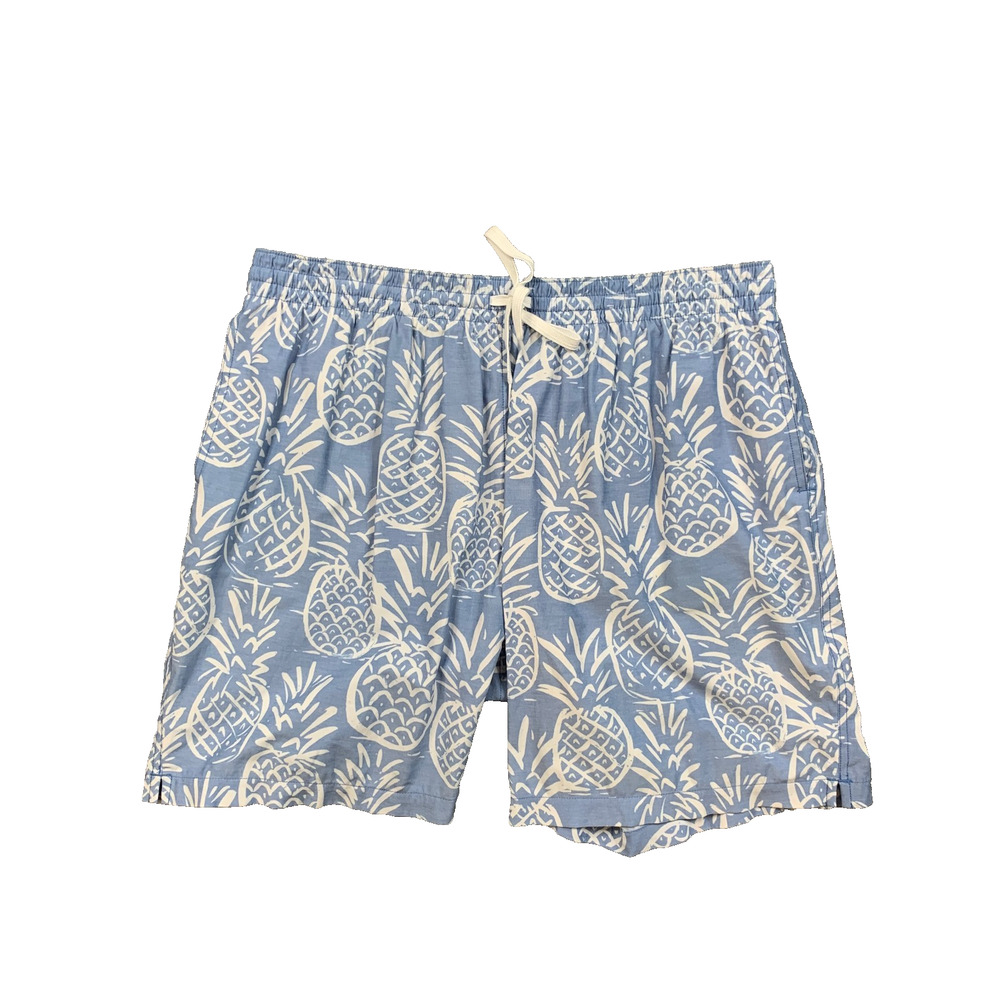 Chubbies Shorts Mens XL Extra Large Periwinkle White Thigh Napples Swim Trunks